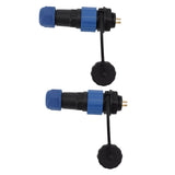 2Pcs SD16 IP68 Waterproof Aviation Connector SD16 Female Plug Male Socket G3/8 Thread SD16 2Pin Rear Nut