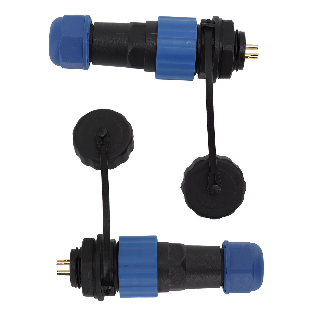 2Pcs SD16 IP68 Waterproof Aviation Connector SD16 Female Plug Male Socket G3/8 Thread SD16 2Pin Rear Nut