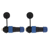 2Pcs SD16 IP68 Waterproof Aviation Connector SD16 Female Plug Male Socket G3/8 Thread SD16 2Pin Rear Nut - Extra Image