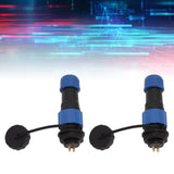 2Pcs SD16 IP68 Waterproof Aviation Connector SD16 Female Plug Male Socket G3/8 Thread SD16 2Pin Rear Nut