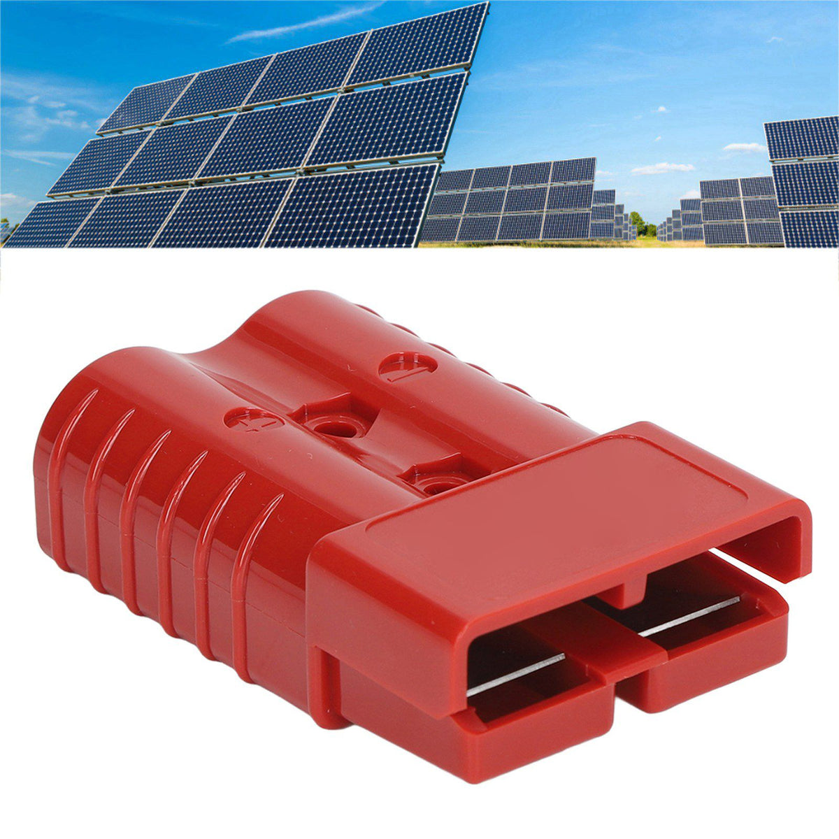350A 600V Plug Connector SH350 Double Pole High Current Battery Quick Connector Kit for Car Solar Caravan Boat Forklift Red