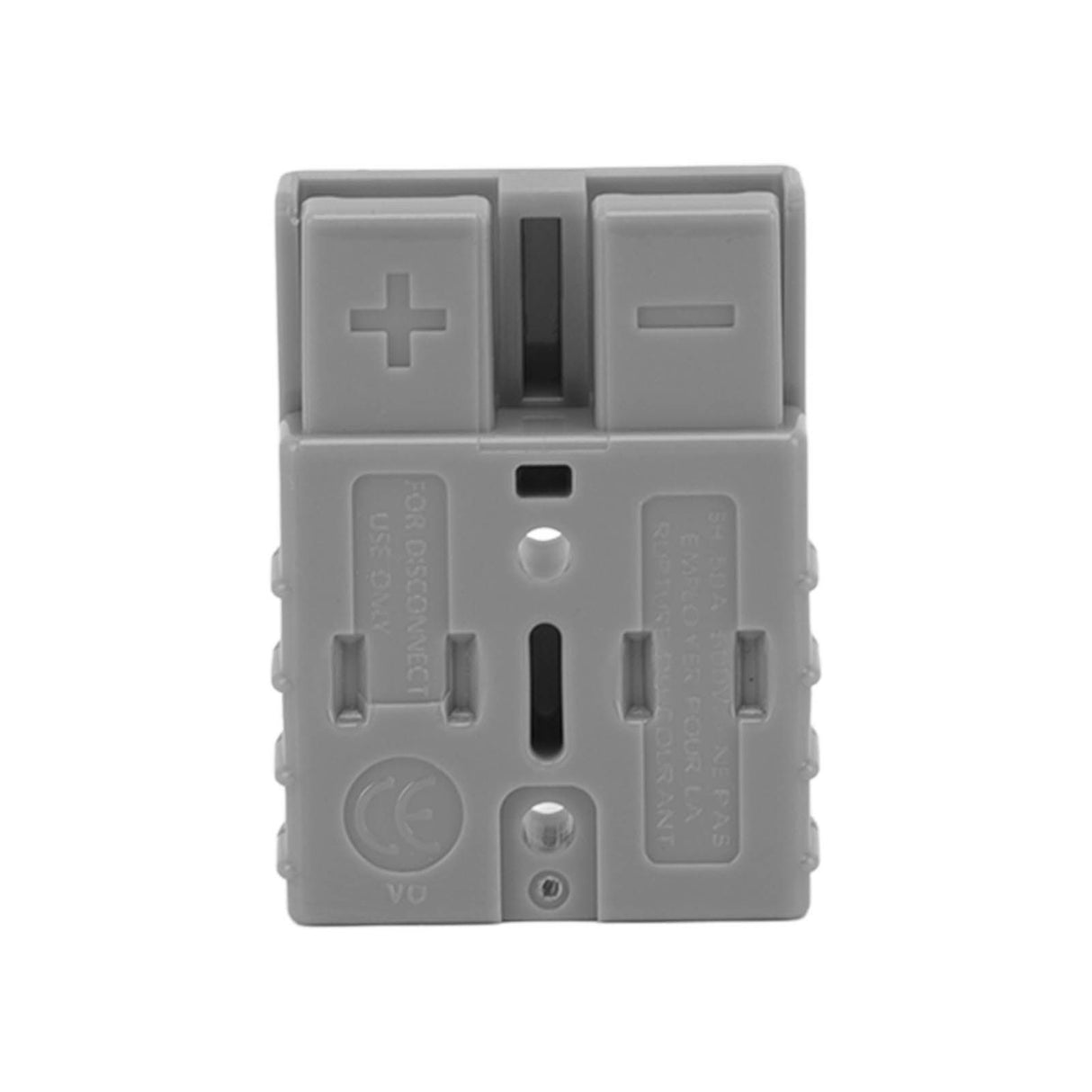 50A 600V Connector Double Pole High Current Power Supply Plug Connector for Solar Panel Dual Battery System Grey