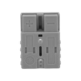 50A 600V Connector Double Pole High Current Power Supply Plug Connector for Solar Panel Dual Battery System Grey