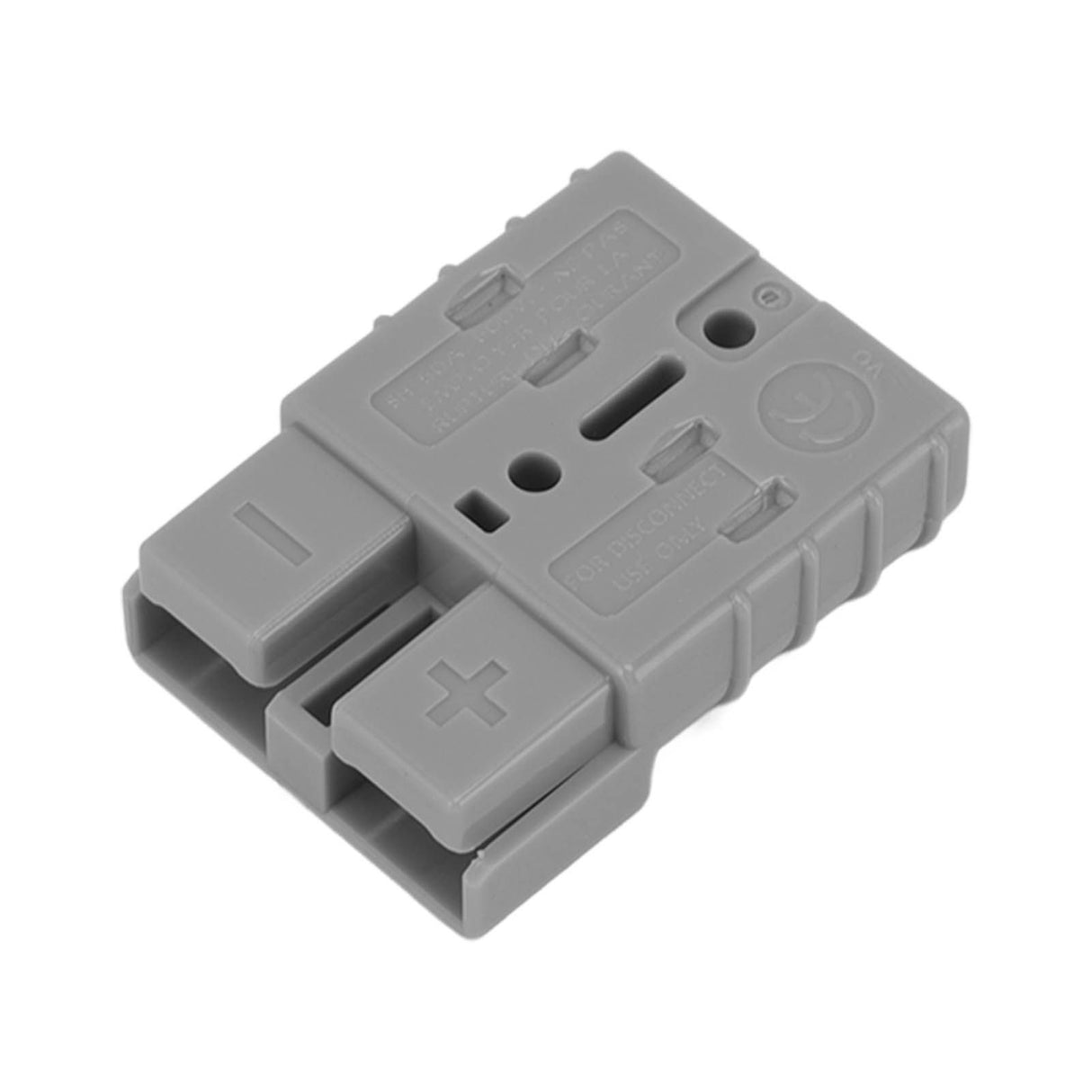 50A 600V Connector Double Pole High Current Power Supply Plug Connector for Solar Panel Dual Battery System Grey