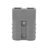 50A 600V Connector Double Pole High Current Power Supply Plug Connector for Solar Panel Dual Battery System Grey