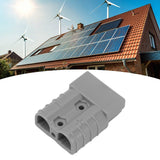 50A 600V Connector Double Pole High Current Power Supply Plug Connector for Solar Panel Dual Battery System Grey - Extra Image