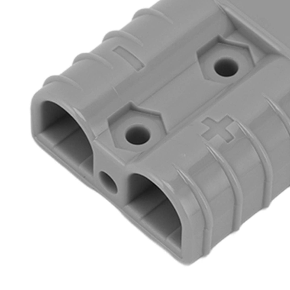 50A 600V Connector Double Pole High Current Power Supply Plug Connector for Solar Panel Dual Battery System Grey