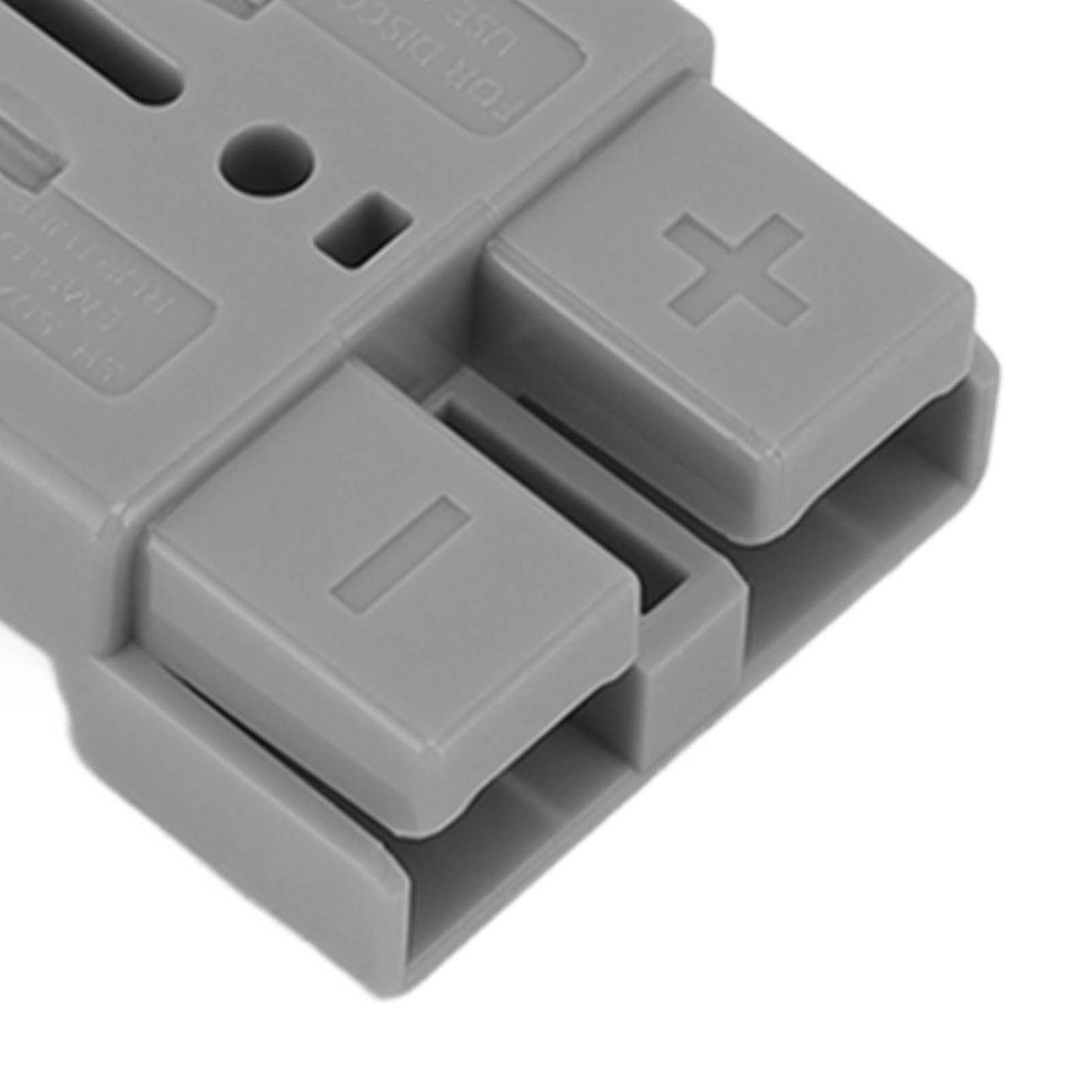 50A 600V Connector Double Pole High Current Power Supply Plug Connector for Solar Panel Dual Battery System Grey