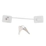 Refrigerator Lock White Childproof Freezer Lock Child Safety Cabinet Drawer Lock with 2 Keys