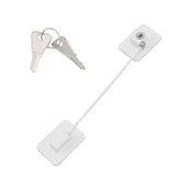 Refrigerator Lock White Childproof Freezer Lock Child Safety Cabinet Drawer Lock with 2 Keys - Rear View