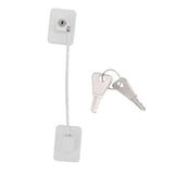 Refrigerator Lock White Childproof Freezer Lock Child Safety Cabinet Drawer Lock with 2 Keys - Close-Up Angle