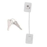 Refrigerator Lock White Childproof Freezer Lock Child Safety Cabinet Drawer Lock with 2 Keys