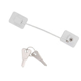 Refrigerator Lock White Childproof Freezer Lock Child Safety Cabinet Drawer Lock with 2 Keys - Extra Image