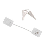 Refrigerator Lock White Childproof Freezer Lock Child Safety Cabinet Drawer Lock with 2 Keys - Extra Image