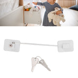 Refrigerator Lock White Childproof Freezer Lock Child Safety Cabinet Drawer Lock with 2 Keys