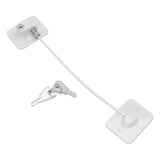 Cable Restrictor Lock Key Unlocking Window Lock Cable Restrictor Child Safety Lock for Refrigerators Doors Drawers