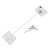 Cable Restrictor Lock Key Unlocking Window Lock Cable Restrictor Child Safety Lock for Refrigerators Doors Drawers - Low Angle