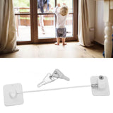 Cable Restrictor Lock Key Unlocking Window Lock Cable Restrictor Child Safety Lock for Refrigerators Doors Drawers - Extra Image