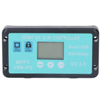 12V 24V MPPT Solar Charge Controller Professional USB PD QC3.0 Solar Panel Regulator with LCD Display for Battey 30A