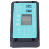 12V 24V MPPT Solar Charge Controller Professional USB PD QC3.0 Solar Panel Regulator with LCD Display for Battey 30A - Low Angle