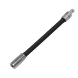 Wrench Extension Rod Bendable Universal Flexible Shaft Sleeve Extension Bar for Factory Workshop Black 1/4 - Front View