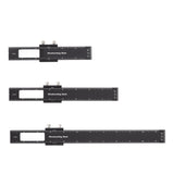 3 Pcs Woodworking Ruler Set Aluminium Alloy T Type Scribing Marking Measuring Ruler with Slide Stops