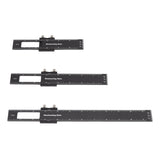 3 Pcs Woodworking Ruler Set Aluminium Alloy T Type Scribing Marking Measuring Ruler with Slide Stops