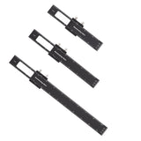 3 Pcs Woodworking Ruler Set Aluminium Alloy T Type Scribing Marking Measuring Ruler with Slide Stops