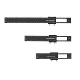 3 Pcs Woodworking Ruler Set Aluminium Alloy T Type Scribing Marking Measuring Ruler with Slide Stops