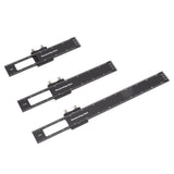 3 Pcs Woodworking Ruler Set Aluminium Alloy T Type Scribing Marking Measuring Ruler with Slide Stops