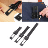 3 Pcs Woodworking Ruler Set Aluminium Alloy T Type Scribing Marking Measuring Ruler with Slide Stops - Extra Image