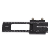 3 Pcs Woodworking Ruler Set Aluminium Alloy T Type Scribing Marking Measuring Ruler with Slide Stops
