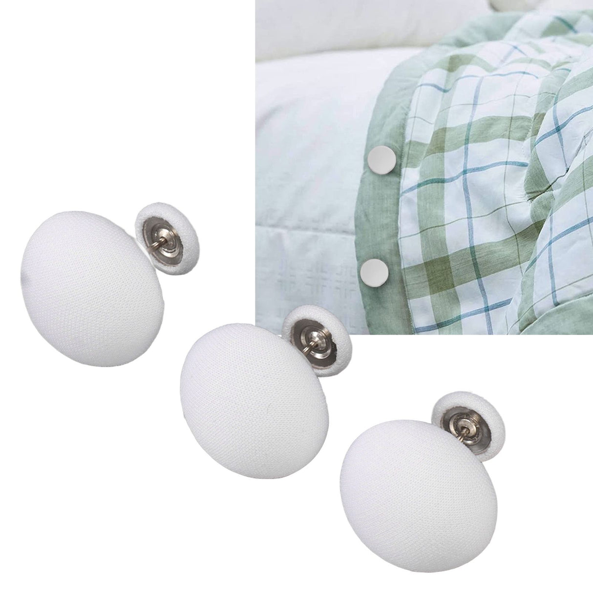 16PCS Duvet Cover Clip Mushroom Shape Compact Comfortable Touch Firm Fixing for Bed Sheet Pillow Cover