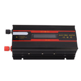 1000W Power Inverter Universal Dual Voltage 12V 24V‑220V Car Solar Power Inverter with LCD Display - Side View