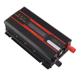 1000W Power Inverter Universal Dual Voltage 12V 24V‑220V Car Solar Power Inverter with LCD Display - Top-Down View