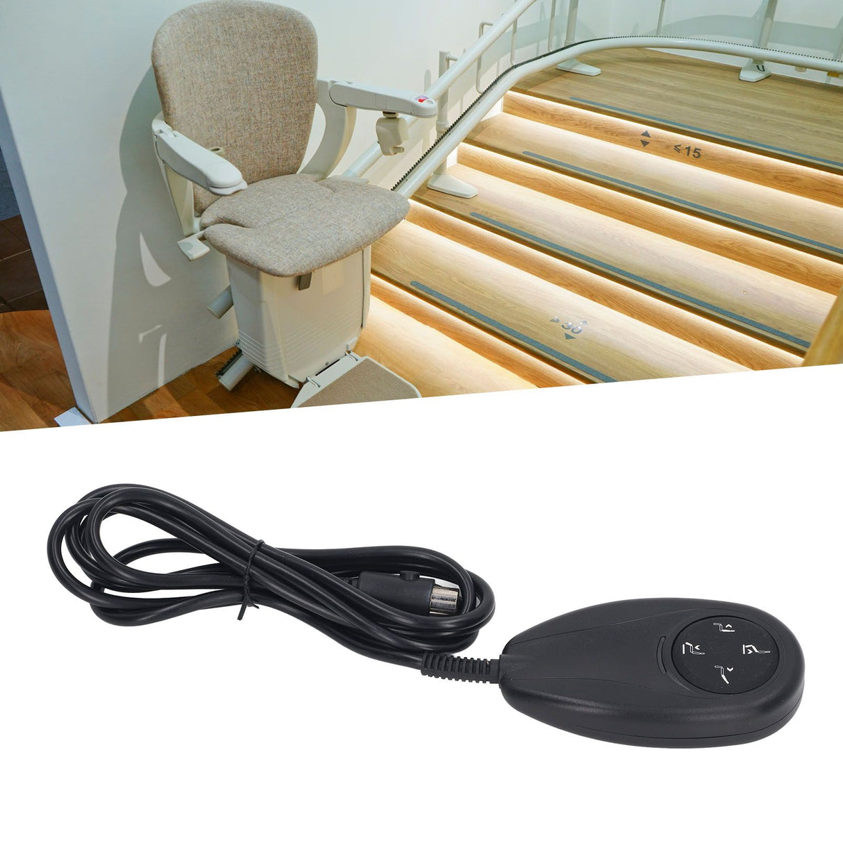 Lift Chair Remote 4 Buttons 5 Pin Up Down Replacement Hand Control Handset for Power Recliner