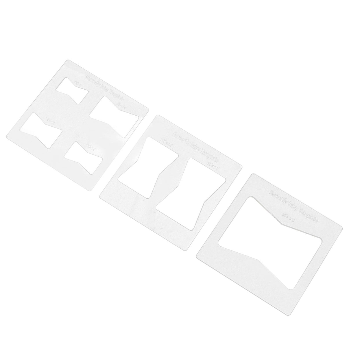 3Pcs 6x6 Inches Butterfly Key Inlay Template Router and Decorative Templates for Woodworking