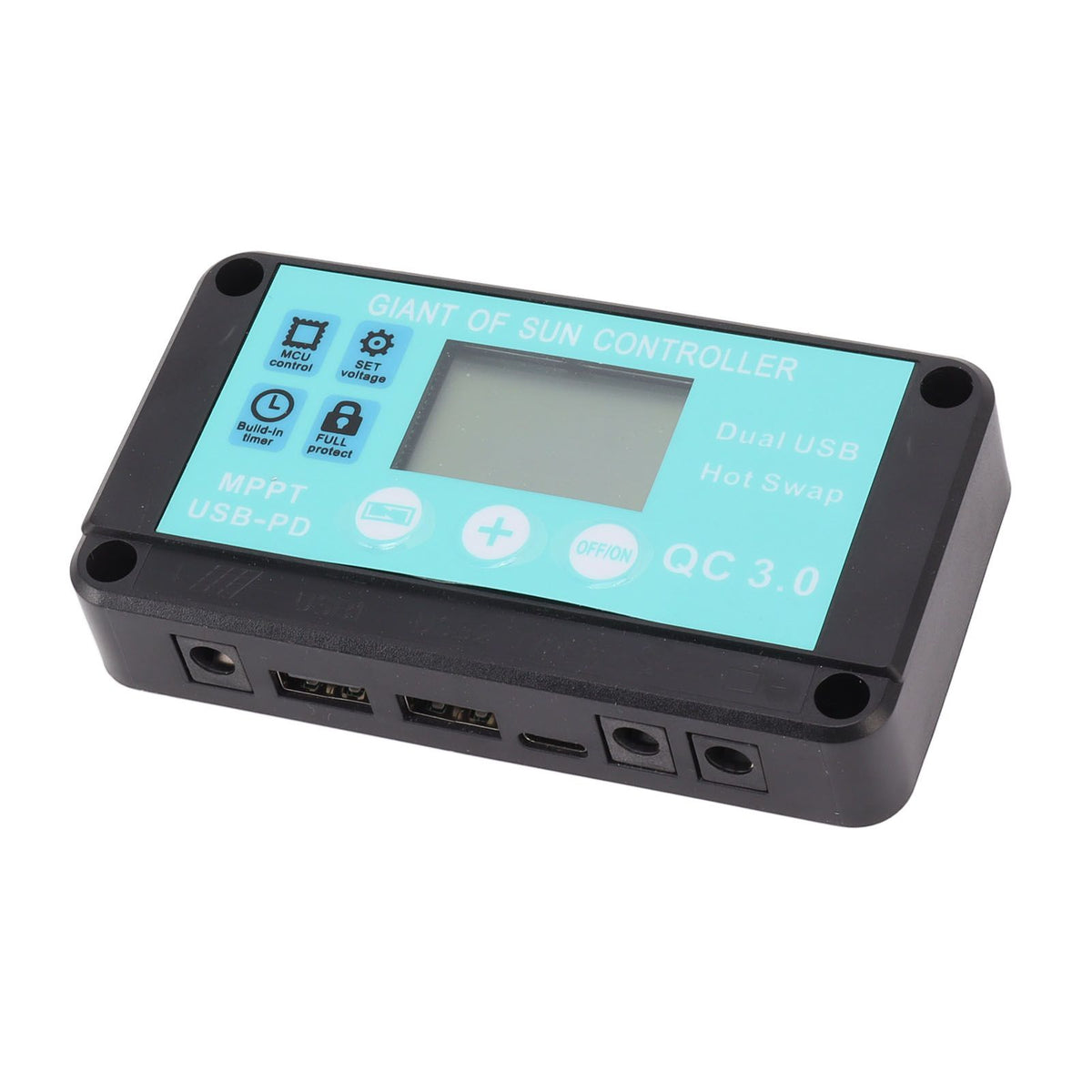 Solar Charge Controller Dual USB Output Fast Charging Solar Panel Regulator 12V/24V for Household Industry 30A