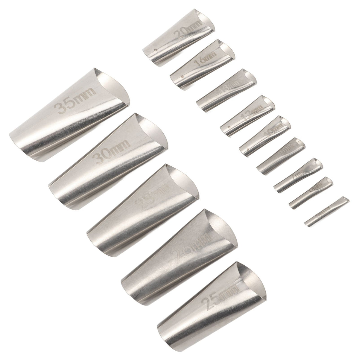 14pcs Caulking Nozzle Applicator 45 Degree Professional Stainless Steel Caulking Finisher Kit for Bathrooms Kitchens