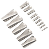 14pcs Caulking Nozzle Applicator 45 Degree Professional Stainless Steel Caulking Finisher Kit for Bathrooms Kitchens