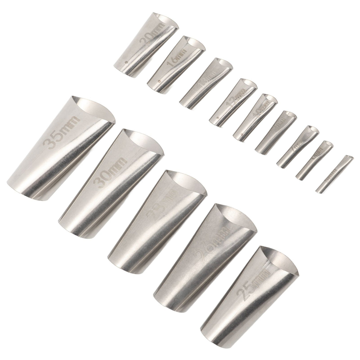 14pcs Caulking Nozzle Applicator 45 Degree Professional Stainless Steel Caulking Finisher Kit for Bathrooms Kitchens