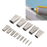 14pcs Caulking Nozzle Applicator 45 Degree Professional Stainless Steel Caulking Finisher Kit for Bathrooms Kitchens
