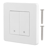 Smart Light Switch for Zigbee 2 Gang Timing Dimming Reverse Dual Control Smart Switch Panel AC100‑240V White