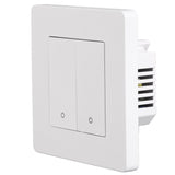 Smart Light Switch for Zigbee 2 Gang Timing Dimming Reverse Dual Control Smart Switch Panel AC100‑240V White - Front View