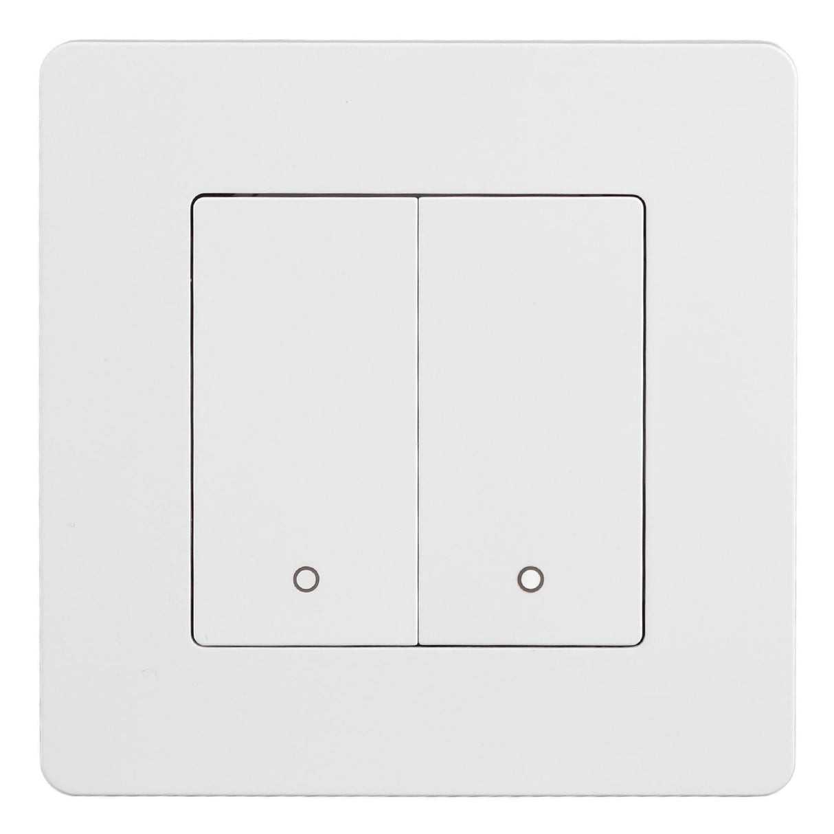 Smart Light Switch for Zigbee 2 Gang Timing Dimming Reverse Dual Control Smart Switch Panel AC100‑240V White