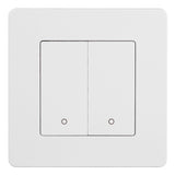 Smart Light Switch for Zigbee 2 Gang Timing Dimming Reverse Dual Control Smart Switch Panel AC100‑240V White