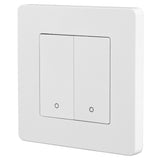 Smart Light Switch for Zigbee 2 Gang Timing Dimming Reverse Dual Control Smart Switch Panel AC100‑240V White