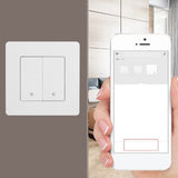 Smart Light Switch for Zigbee 2 Gang Timing Dimming Reverse Dual Control Smart Switch Panel AC100‑240V White - Extra Image