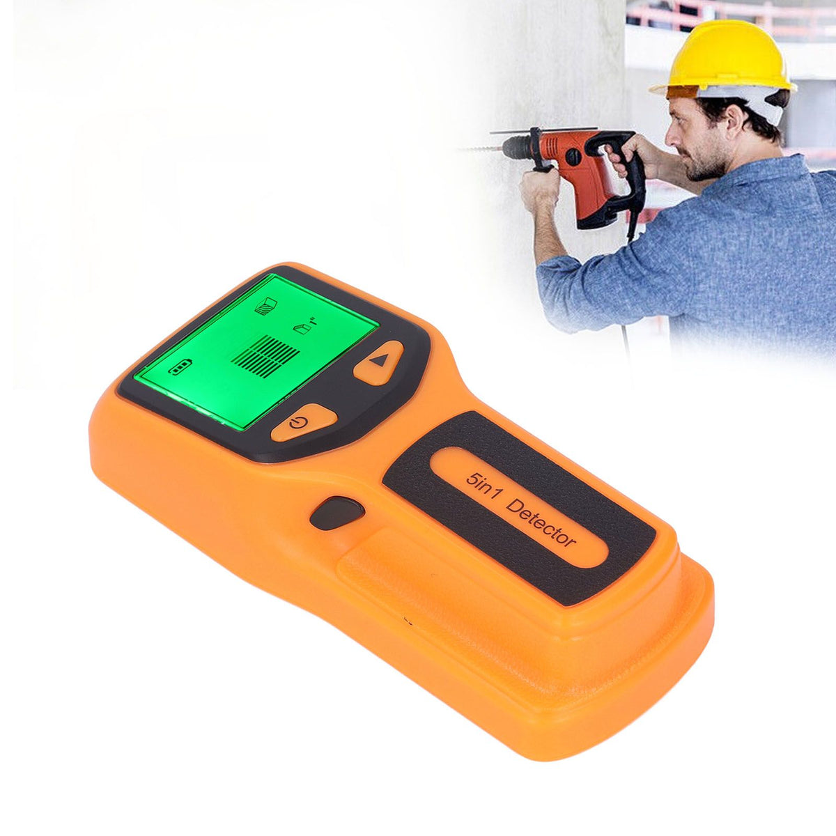 5 in 1 Metal Stud Finder Sensitive Smart Sensor Chip HD LCD Display Audio Alarm for The Center and Edge of Wood Metal