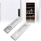 Zinc Alloy Invisible Recessed Handle Latch with Keys for Bathroom Balcony Pocket Door Sliding Barn Door